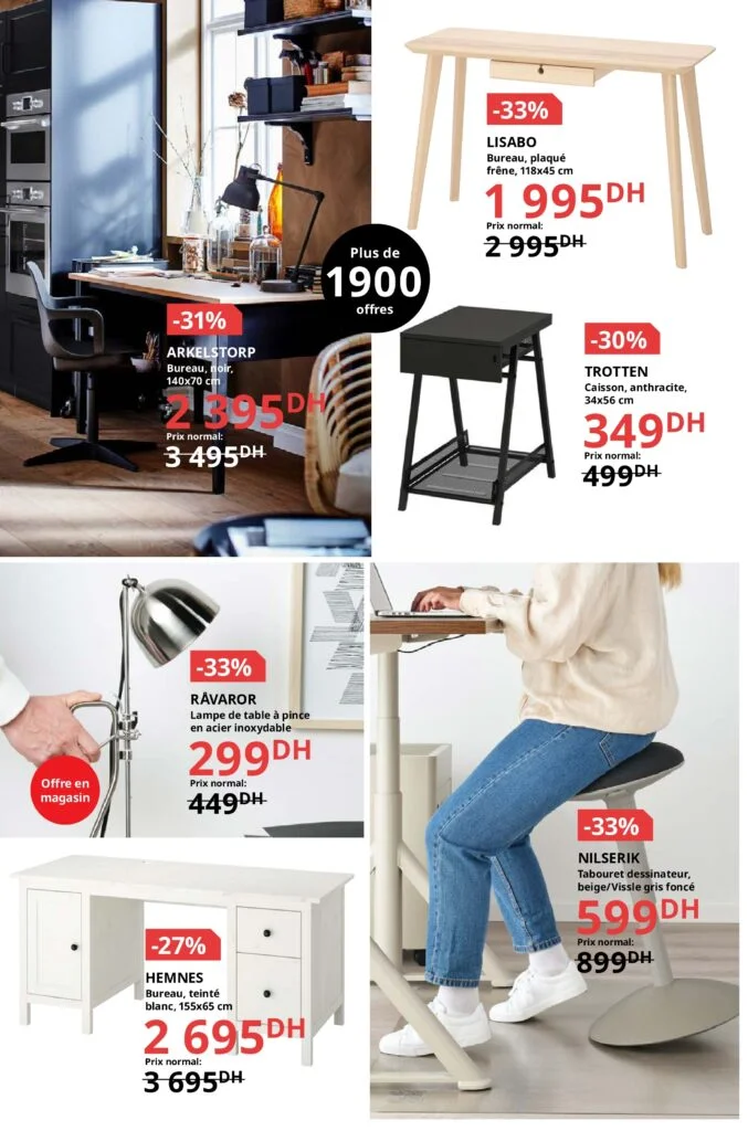 TROTTEN / NILSERIK Bureau + tabouret dessinateur, blanc/bleu foncé - IKEA