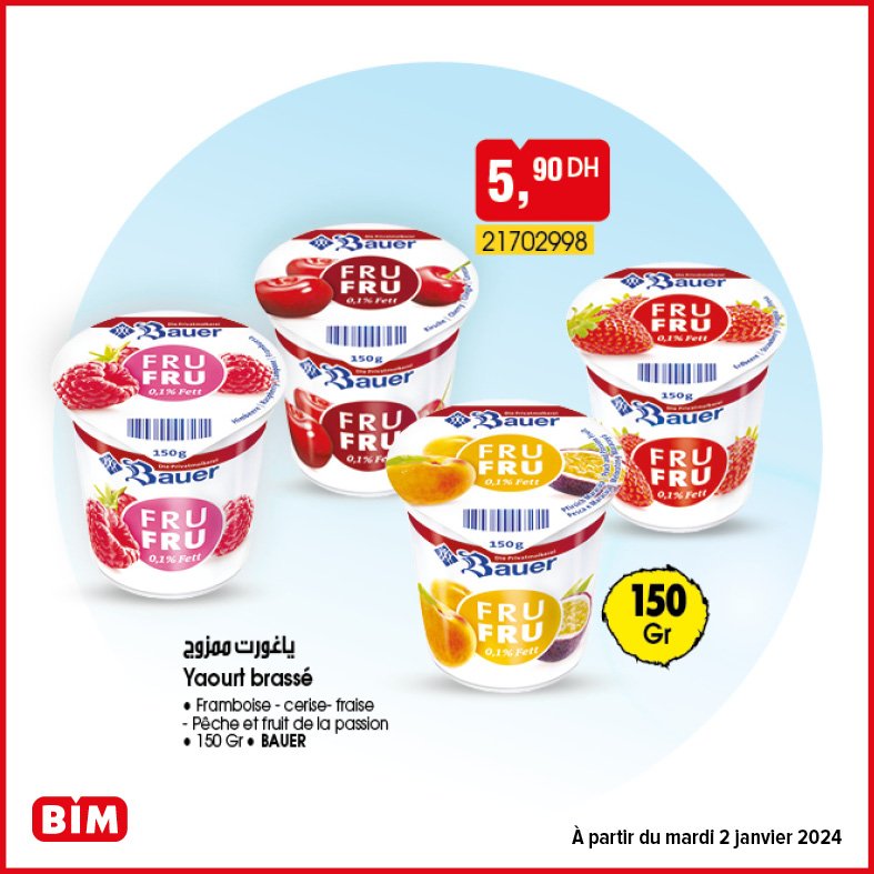 Promotion bim mardi 2 janvier 2024