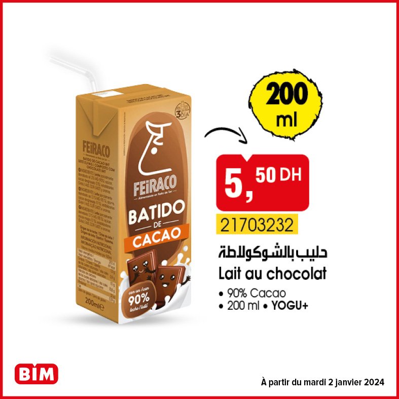 Promotion bim mardi 2 janvier 2024