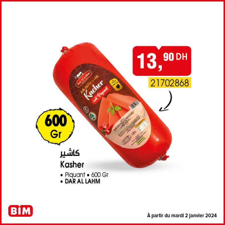 Promotion bim mardi 2 janvier 2024