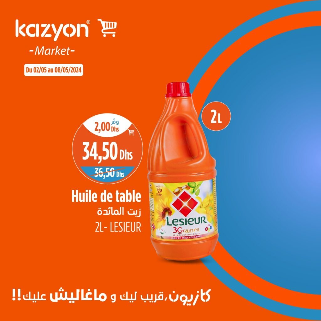 Promotion Kazyon maroc du 2 au 8 mai 2024