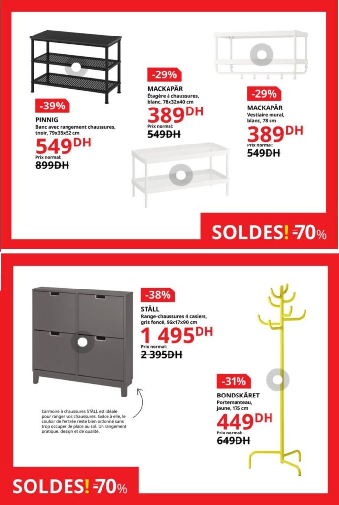 Catalogue Ikea maroc -70% jusqu'au 3 septembre 2024 solutions et accessoires d'ameublement