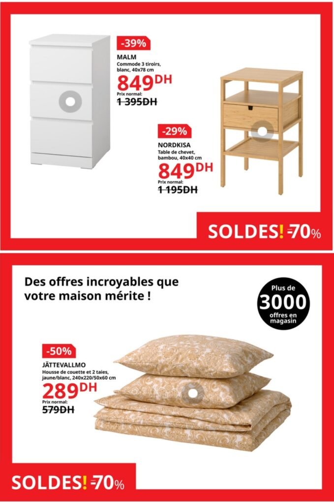 Catalogue Ikea maroc -70% jusqu'au 3 septembre 2024 solutions et accessoires d'ameublement