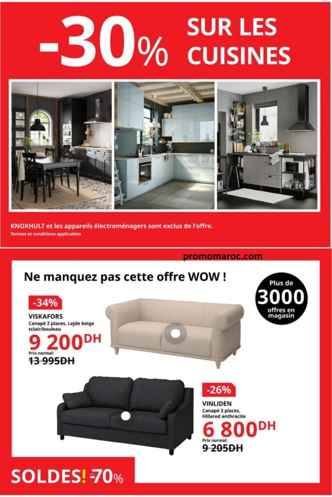 Catalogue Ikea maroc -70% jusqu'au 3 septembre 2024 solutions et accessoires d'ameublement