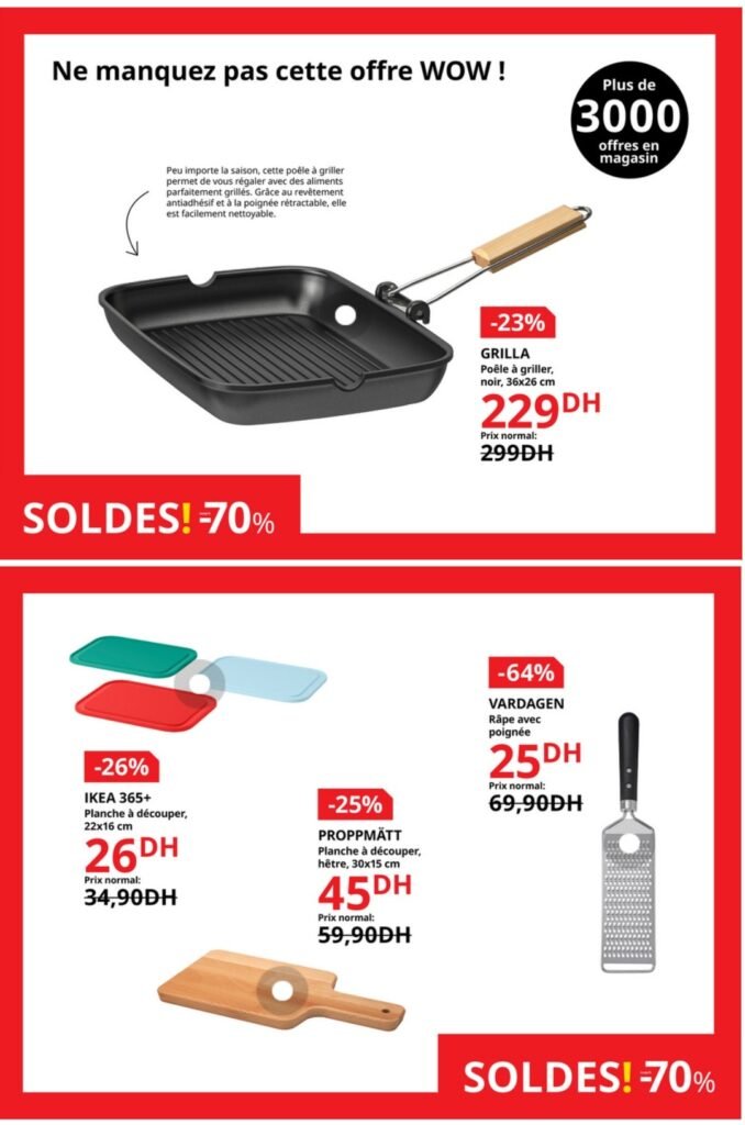 Catalogue Ikea maroc -70% jusqu'au 3 septembre 2024 solutions et accessoires d'ameublement