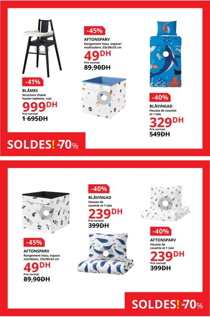 Catalogue Ikea maroc -70% jusqu'au 3 septembre 2024 solutions et accessoires d'ameublement