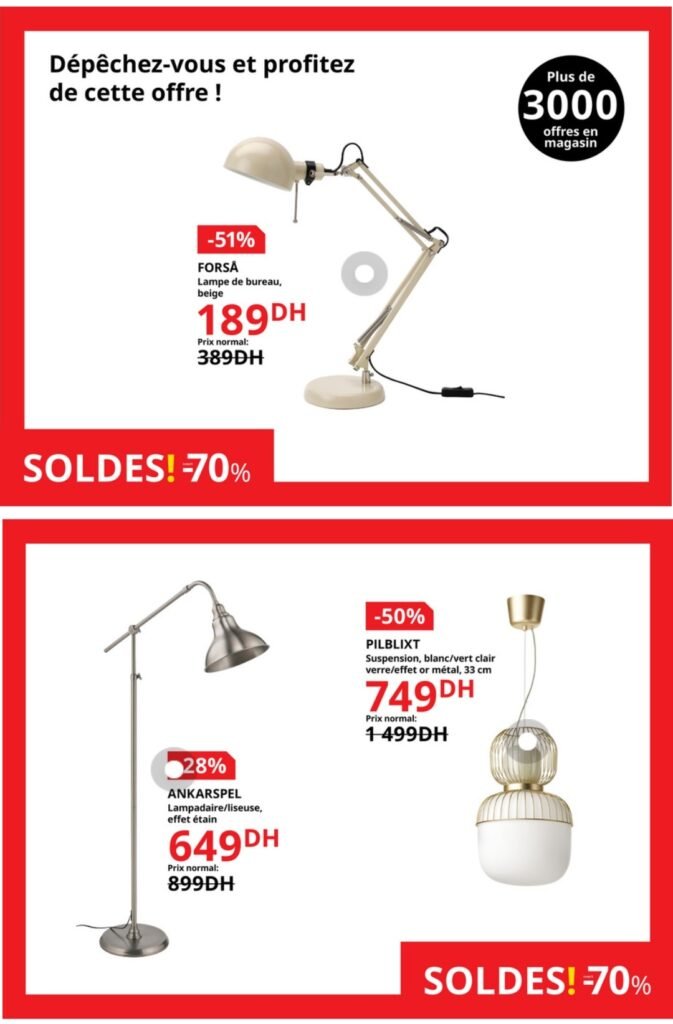 Catalogue Ikea maroc -70% jusqu'au 3 septembre 2024 solutions et accessoires d'ameublement