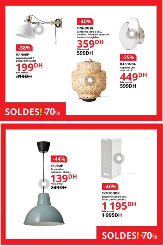 Catalogue Ikea maroc -70% jusqu'au 3 septembre 2024 solutions et accessoires d'ameublement