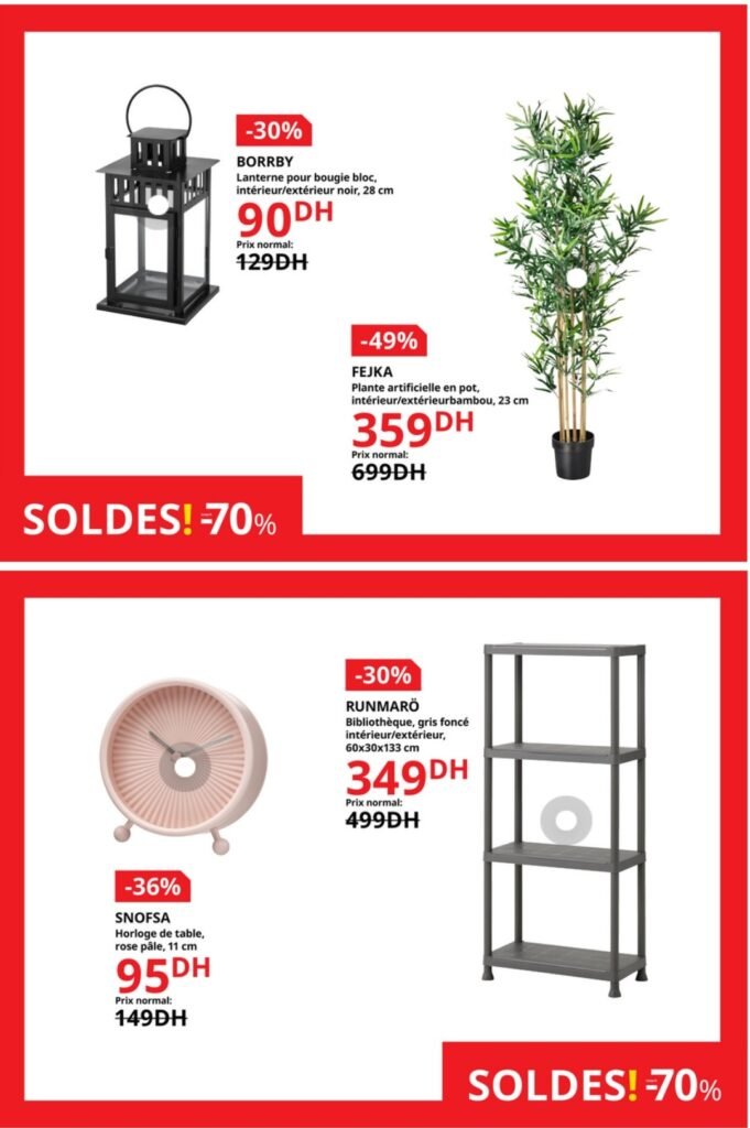 Catalogue Ikea maroc -70% jusqu'au 3 septembre 2024 solutions et accessoires d'ameublement