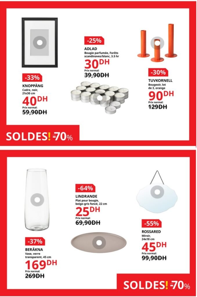 Catalogue Ikea maroc -70% jusqu'au 3 septembre 2024 solutions et accessoires d'ameublement