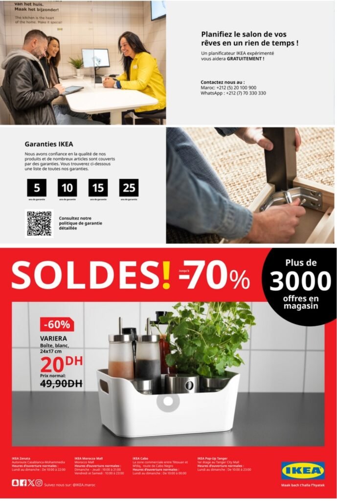 Catalogue Ikea maroc -70% jusqu'au 3 septembre 2024 solutions et accessoires d'ameublement