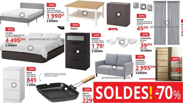 Catalogue Ikea maroc -70% jusqu'au 3 septembre 2024 solutions et accessoires d'ameublement