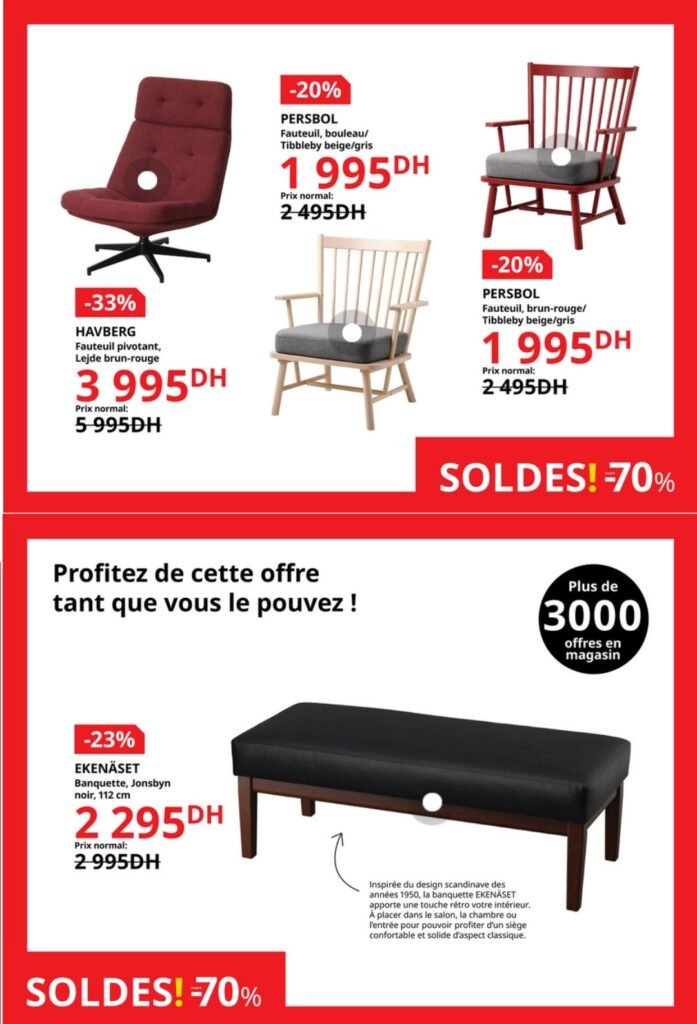 Catalogue Ikea maroc -70% jusqu'au 3 septembre 2024 solutions et accessoires d'ameublement