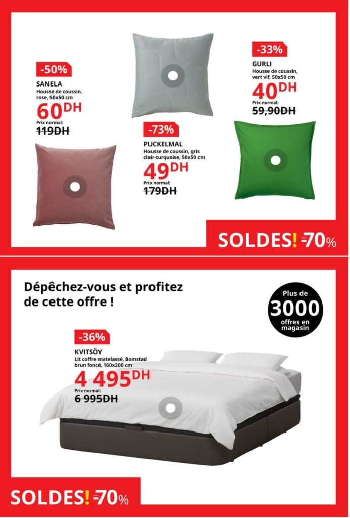 Catalogue Ikea maroc -70% jusqu'au 3 septembre 2024 solutions et accessoires d'ameublement