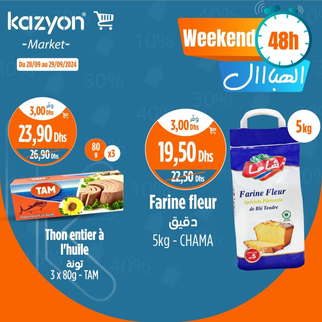 Promo Kazyon market du 28 au 29 Septembre 2024