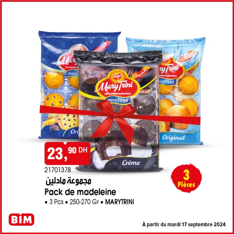 Promotion Bim mardi 17 septembre 2024