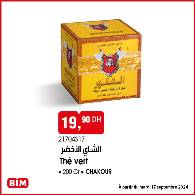 Promotion Bim mardi 17 septembre 2024