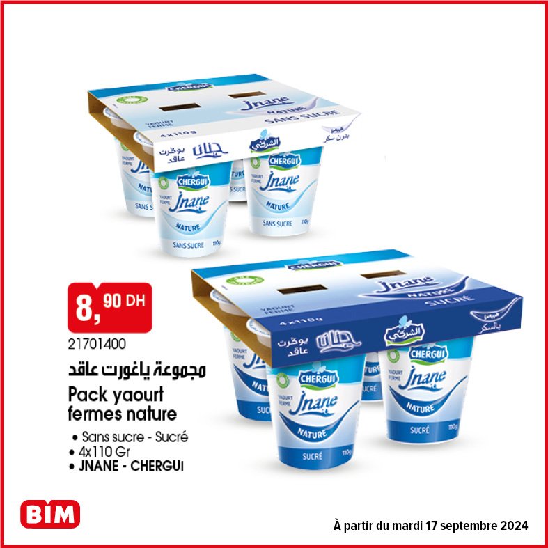 Promotion Bim mardi 17 septembre 2024