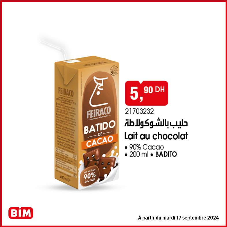 Promotion Bim mardi 17 septembre 2024