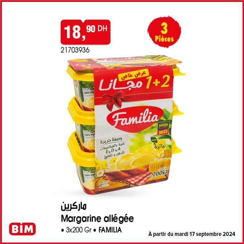 Promotion Bim mardi 17 septembre 2024