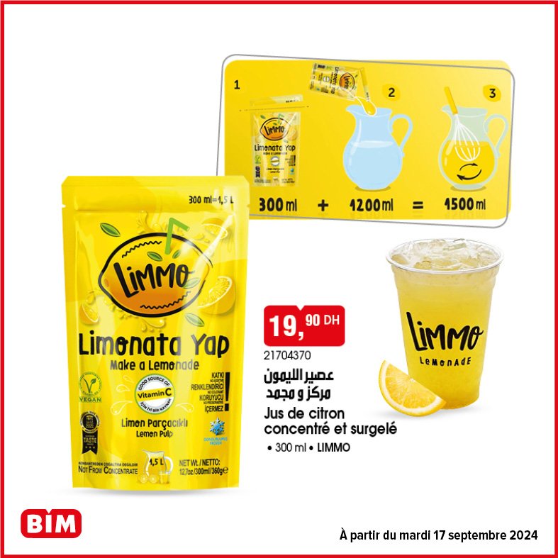 Promotion Bim mardi 17 septembre 2024