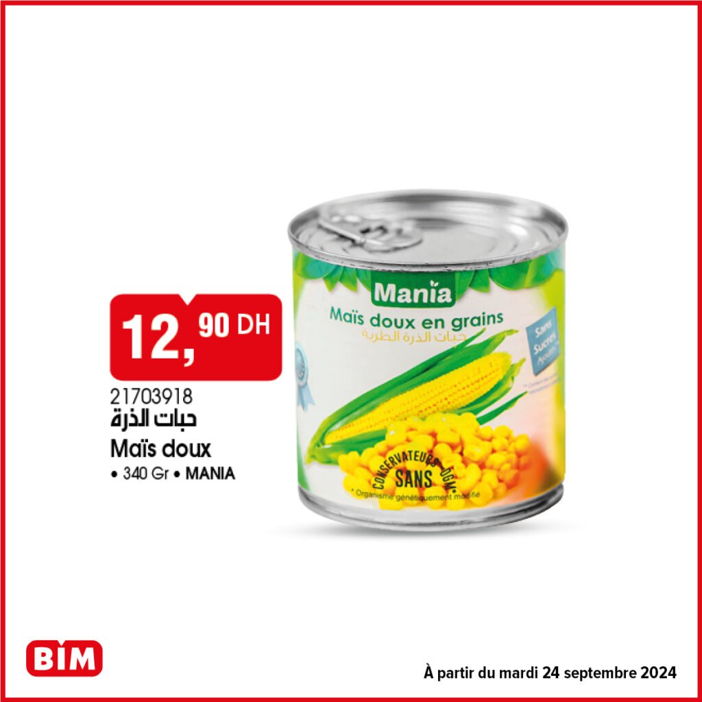 Promotion Bim mardi 24 septembre 2024