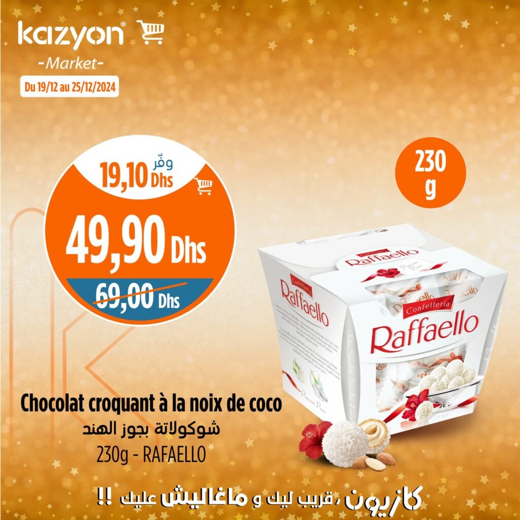 Solde Kazyon market du 19 au 25 decembre social chocolate