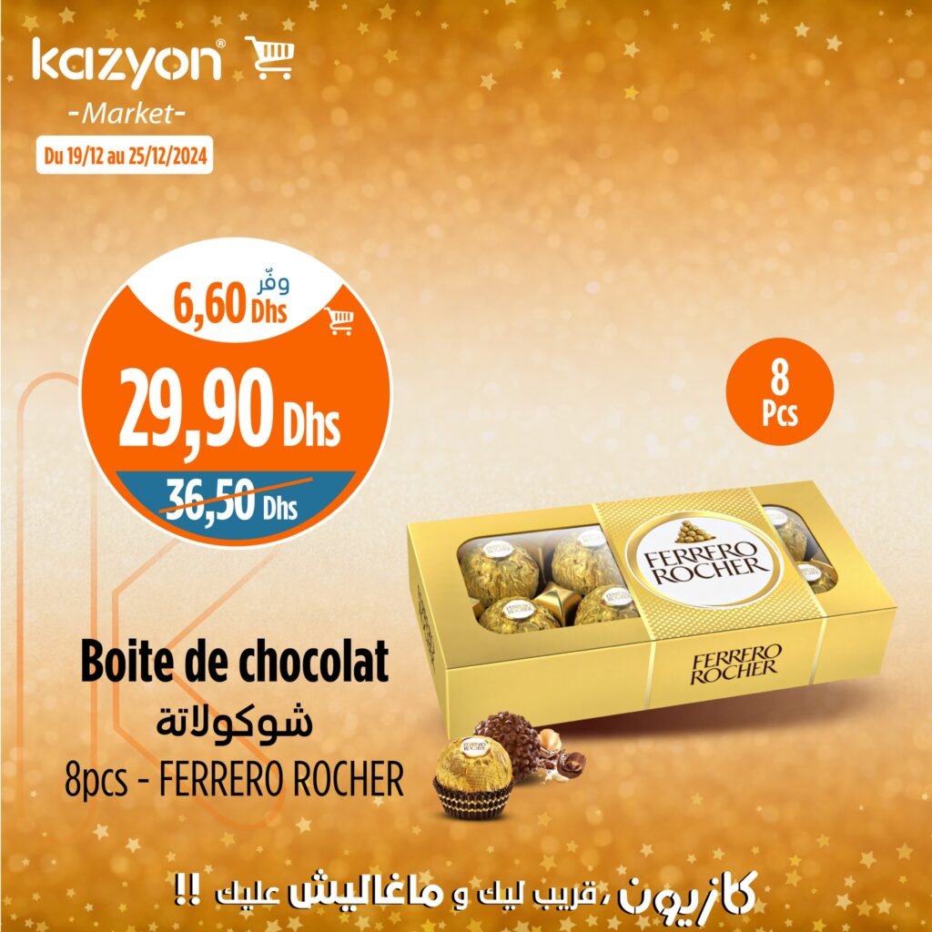 Solde Kazyon market du 19 au 25 decembre social chocolate