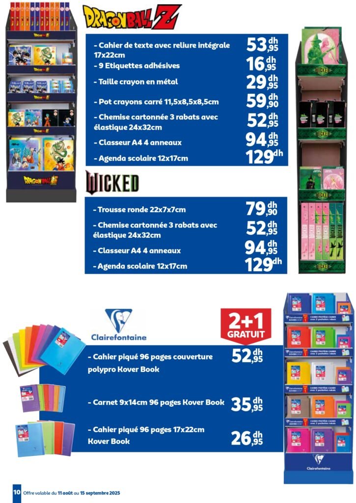 Catalogue Marjane Back to school du 11 Août au 15 Septembre
