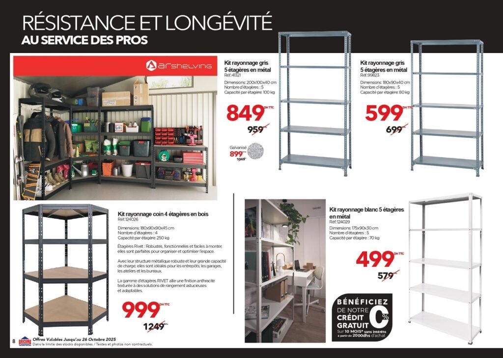 Catalogue Bricoma jusqu’au 26 Octobre 2025 rangement et decoration