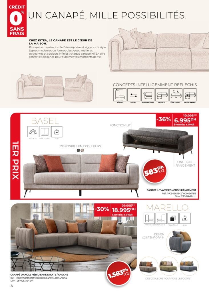 Catalogue kitea SOFA jusqu'au 30 Octobre 2025