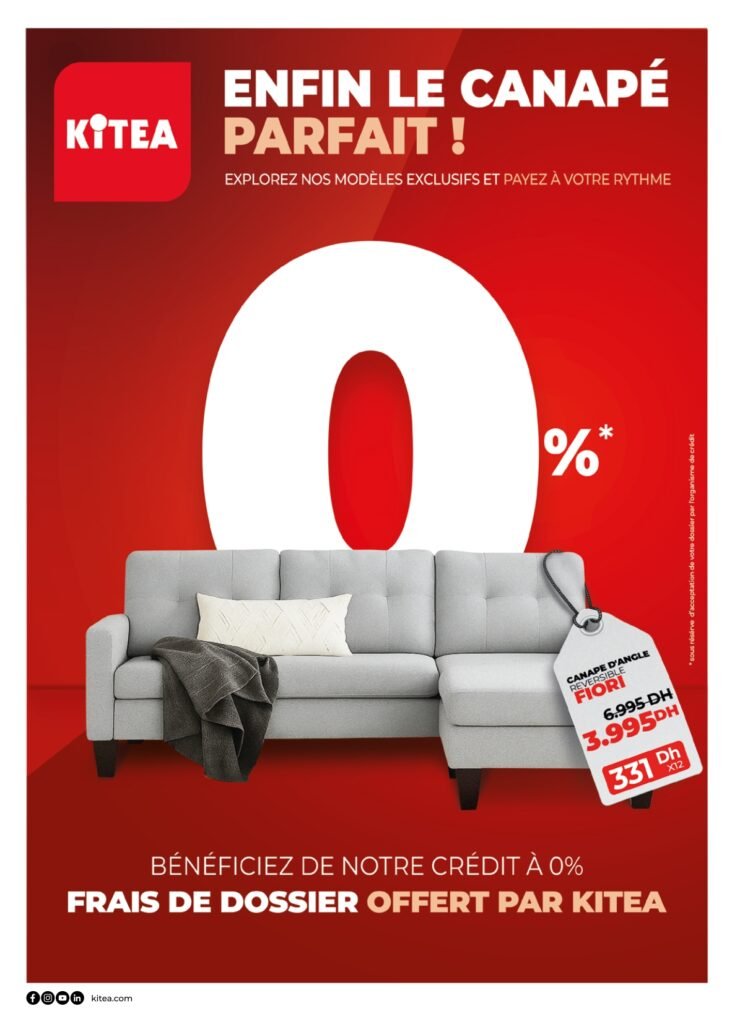 Catalogue kitea SOFA jusqu'au 30 Octobre 2025