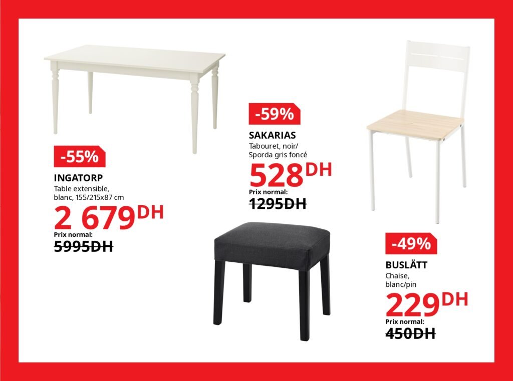 Soldes Ikea maroc -70% jusqu’au 5 janvier 2026