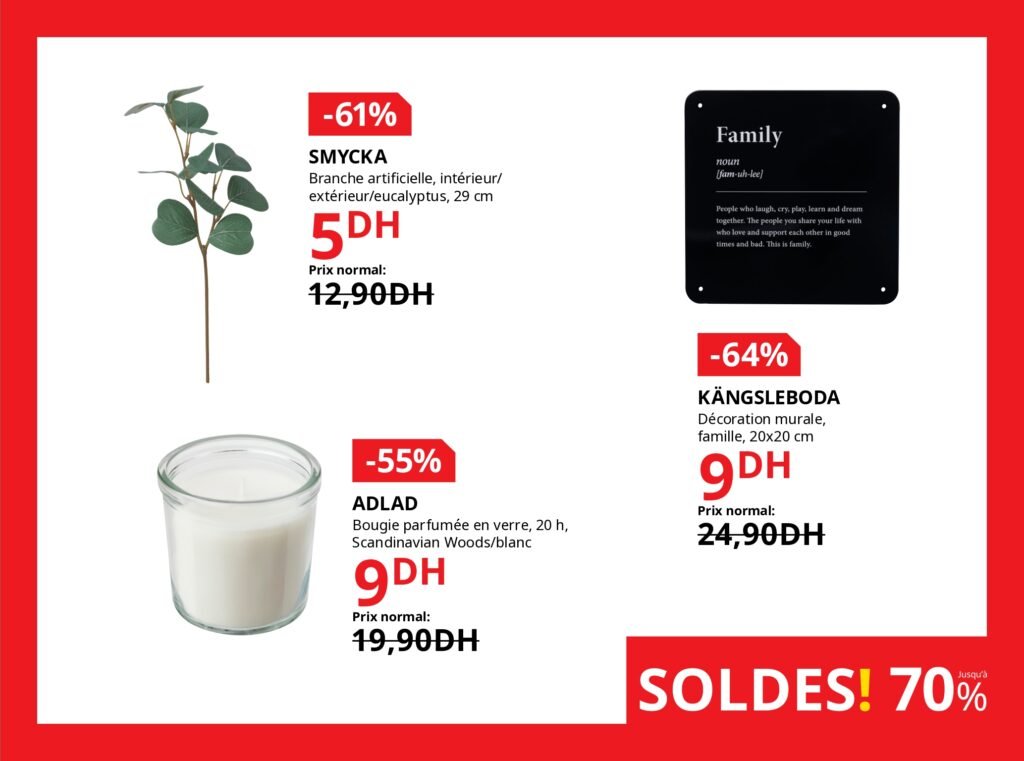 Soldes Ikea maroc -70% jusqu’au 5 janvier 2026