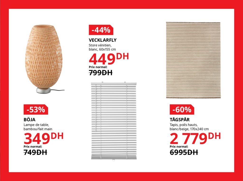 Soldes Ikea maroc -70% jusqu’au 5 janvier 2026
