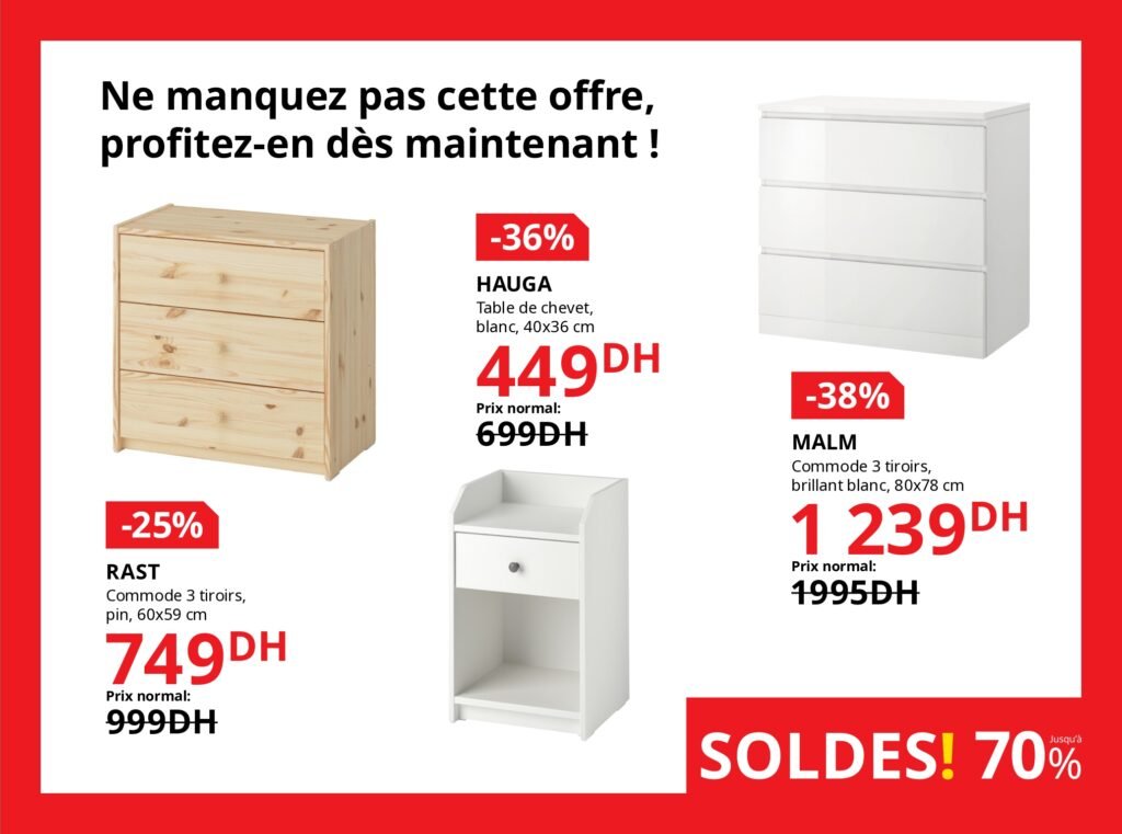 Soldes Ikea maroc -70% jusqu’au 5 janvier 2026