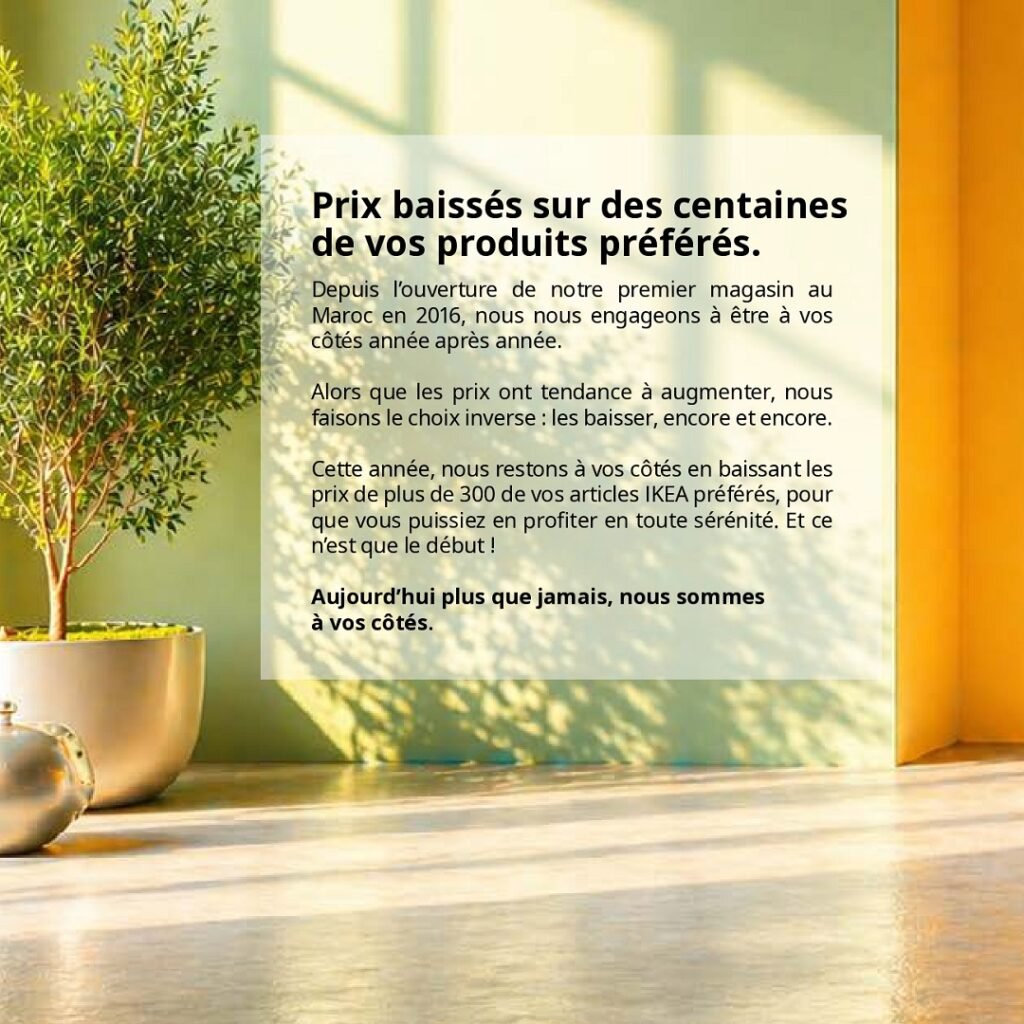 Promotion Ikea maroc jusqu’au 31 août 2026