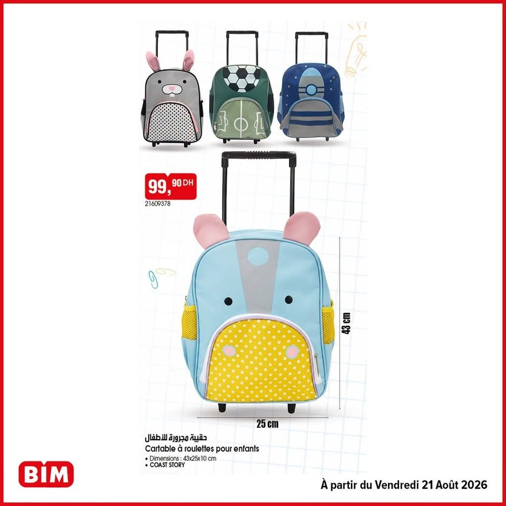 Promotion Bim vendredi 21 Aout 2026 rentrée scolaire