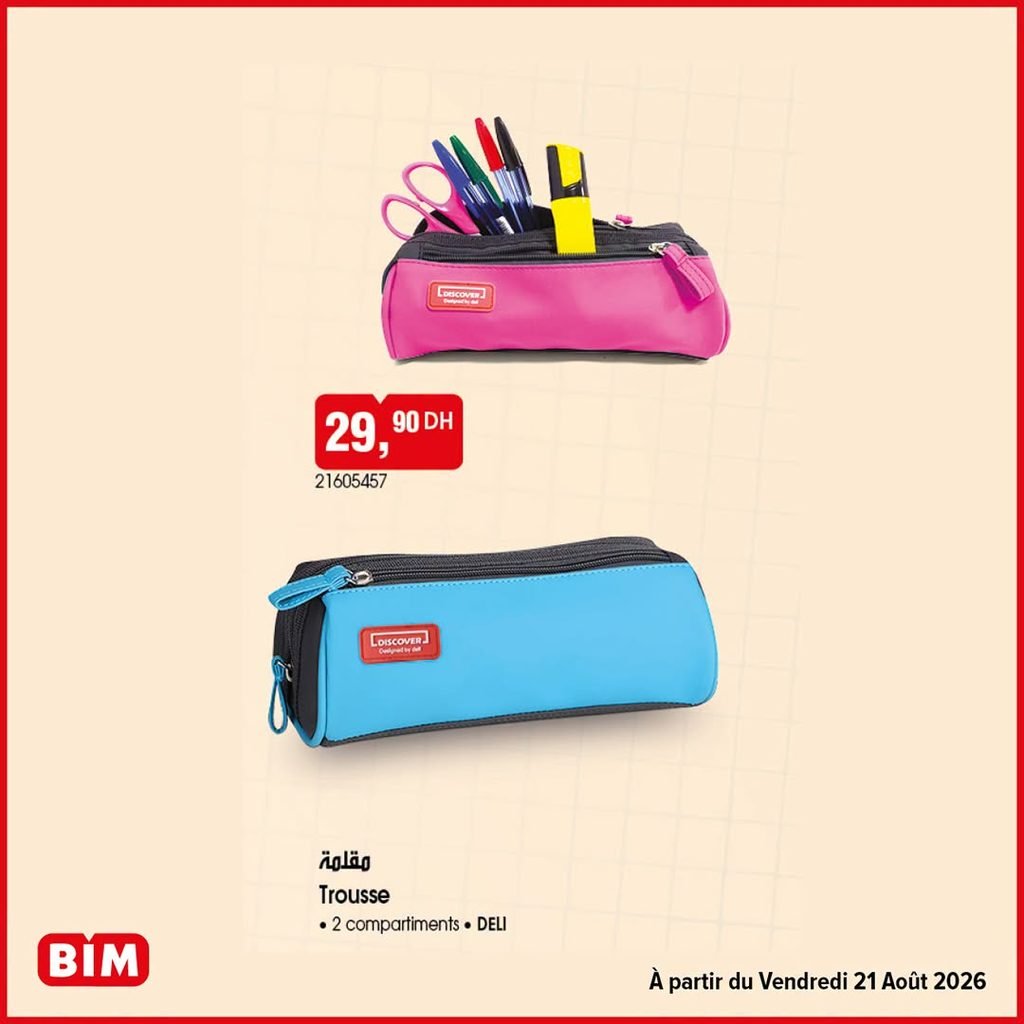 Promotion Bim vendredi 21 Aout 2026 rentrée scolaire