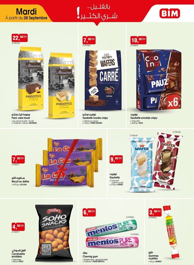 Promotion Bim mardi 8 Septembre 2026