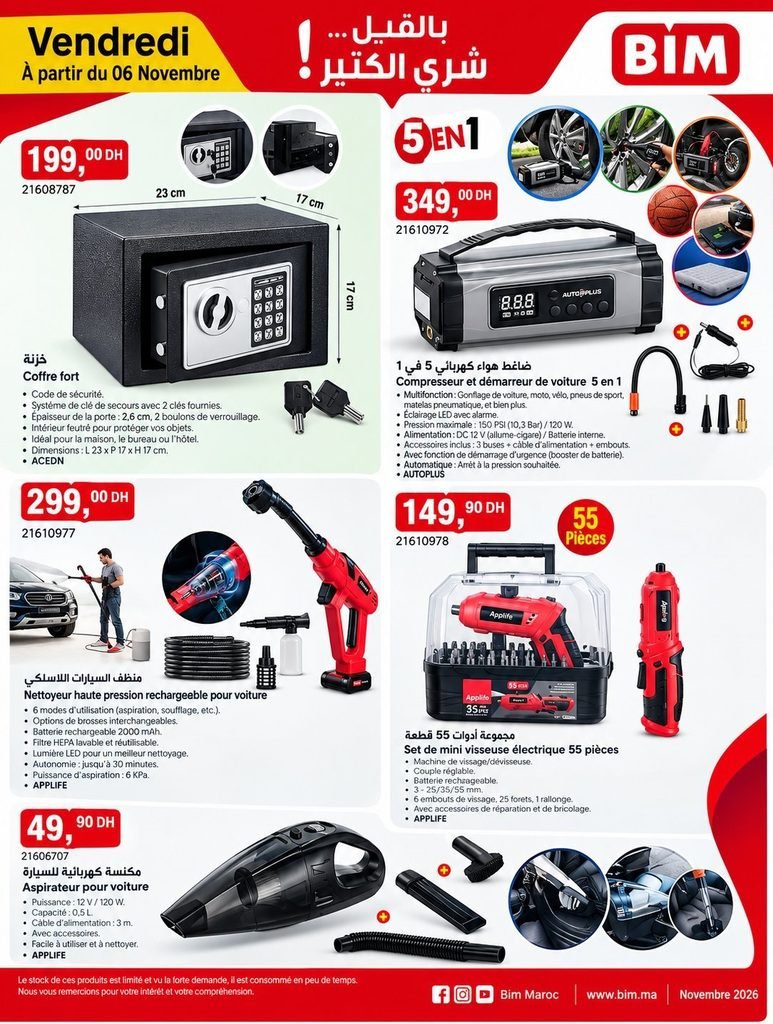 Catalogue Bim vendredi 6 november 2026 beauté et outils pour voiture