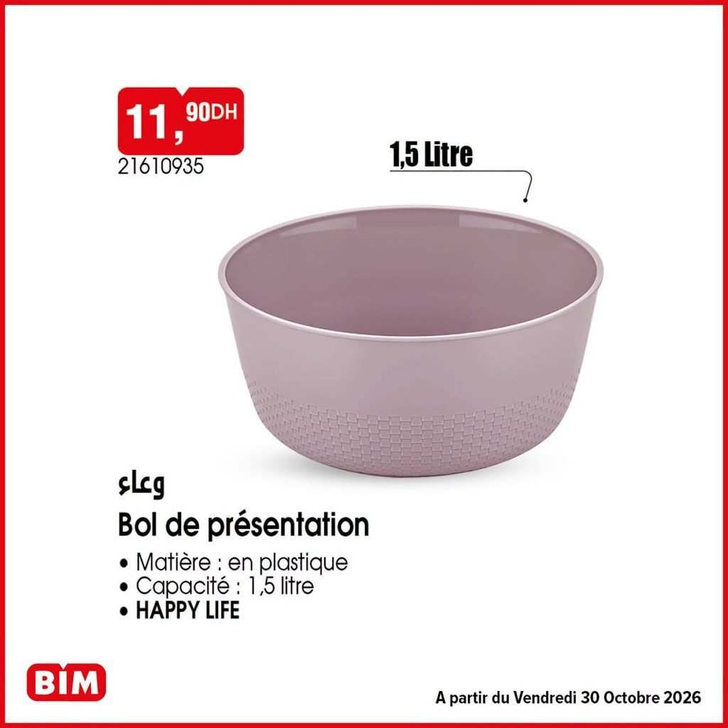 Prmotion Bim vendredi 30 octobre 2026