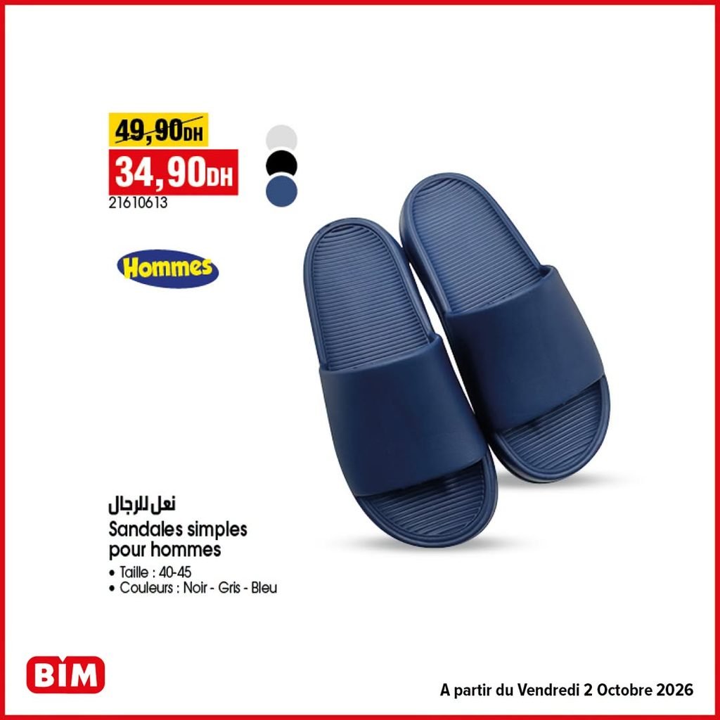 Promotion Bim vendredi 2 octobre 2026